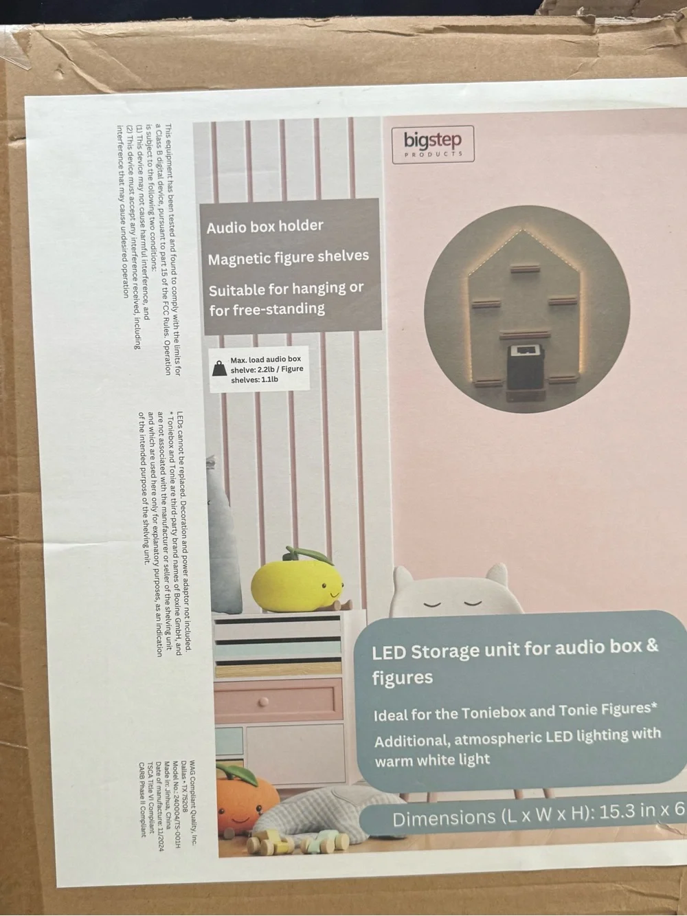 Big step Wall Display Shelf with Soft led Backlight NWT